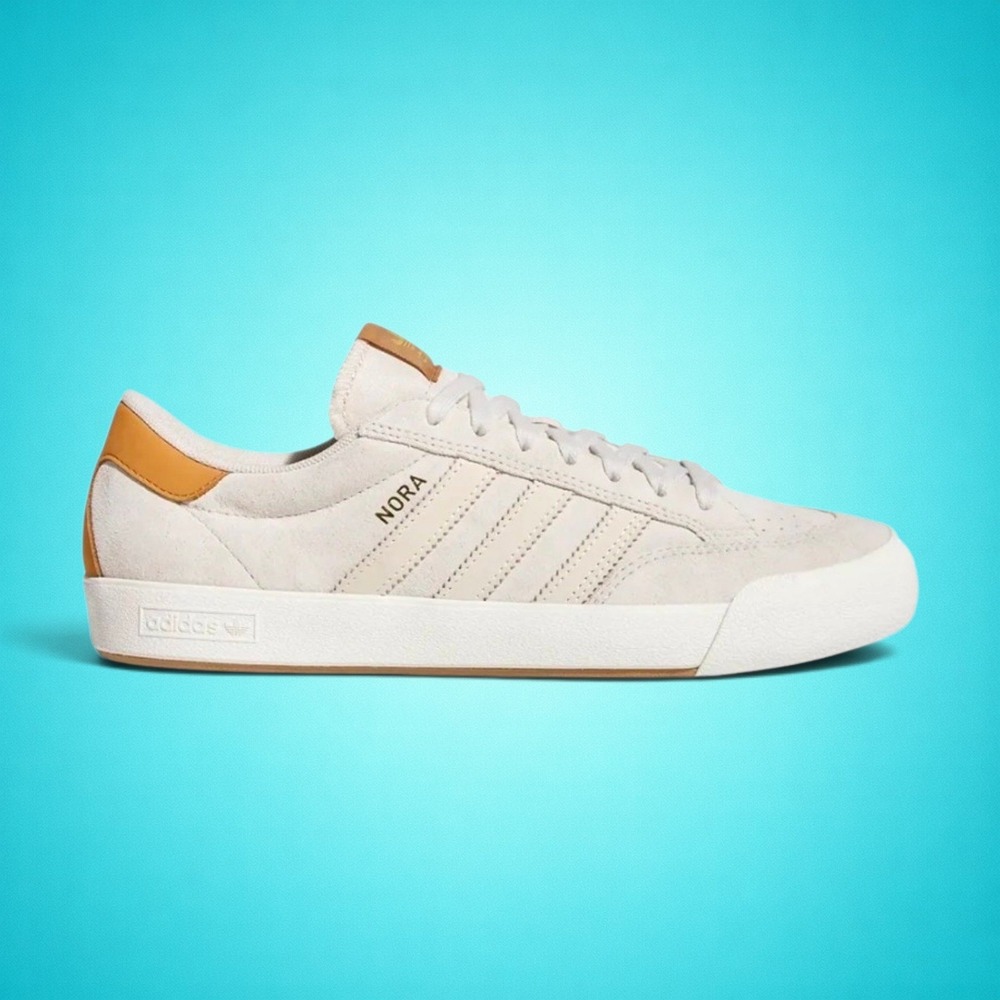 Adidas Nora Skateboarding Shoes Mens 8 Womens 9 Aluminum White Gold JP8594